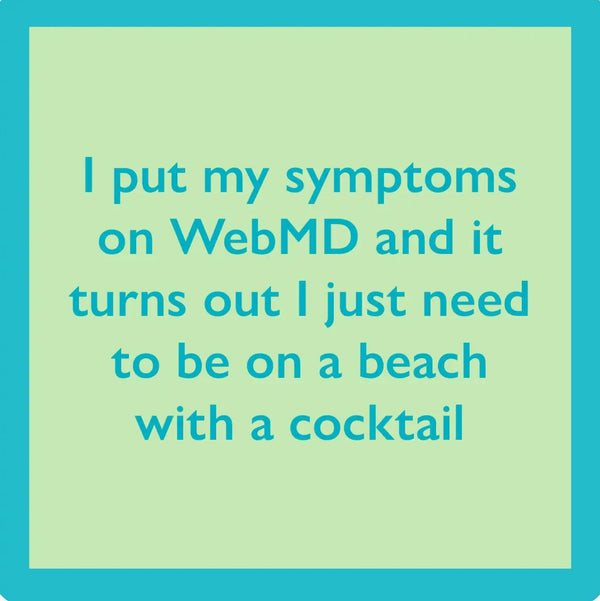 Drinks on Me Beach Web MD Coaster