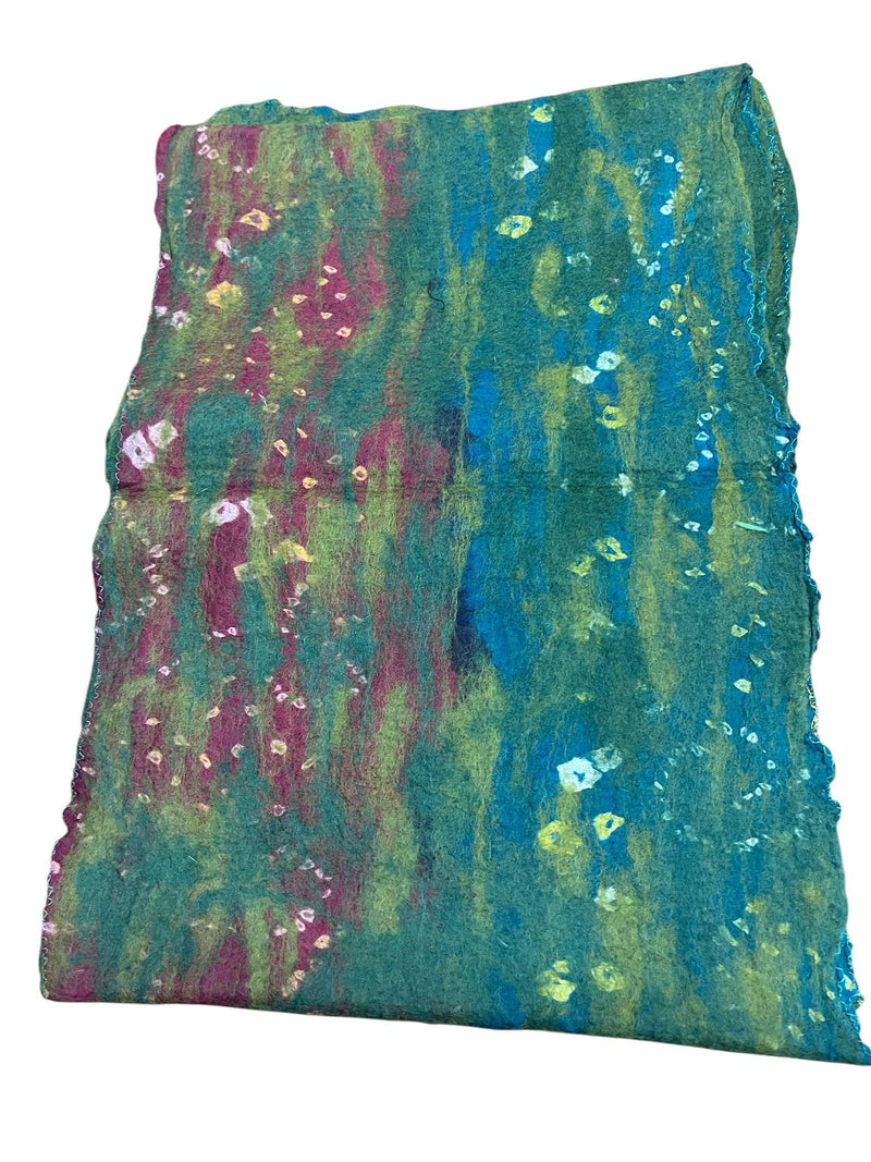 Felted Wool & Silk Scarf