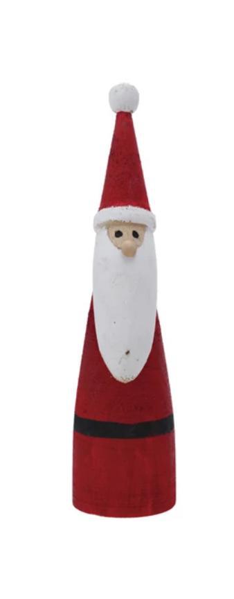 Wood Red Santa
