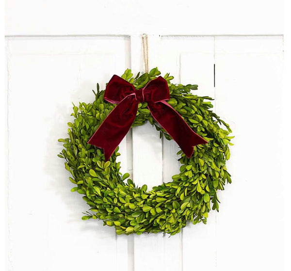 Christmas Preserved Boxwood Wreath