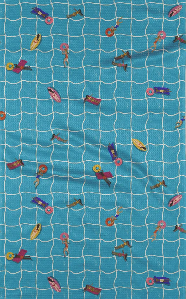 Geometry At the Pool Kitchen Towel