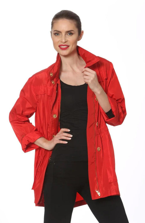 Ciao Milano Anna Waterproof Jacket-Barbados Cherry