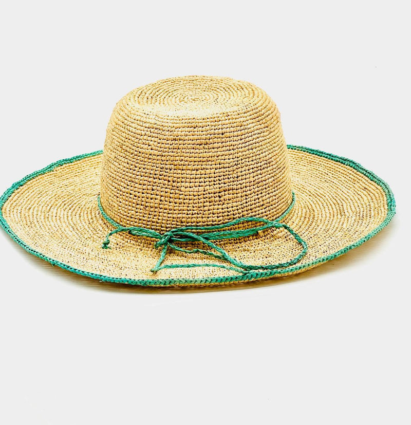 4” Brim Rachel Crochet Straw Sun Hat