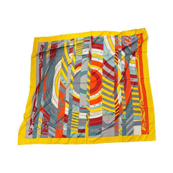 Yellow & Multicolor Geometry Scarf