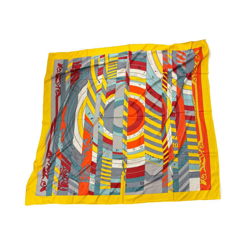 Yellow & Multicolor Geometry Scarf