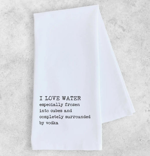 I Love Water Towel