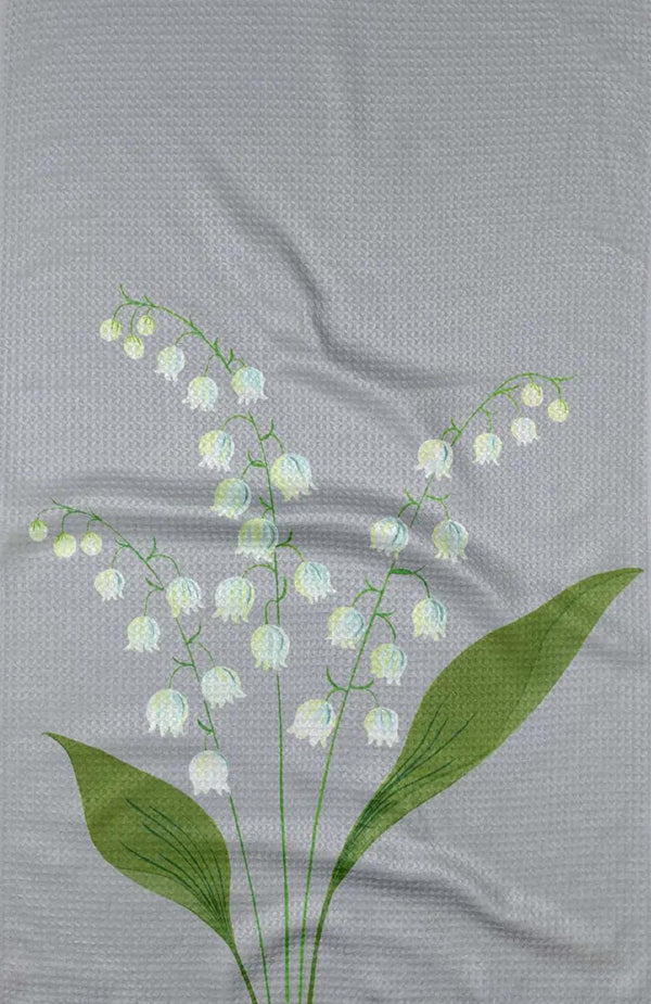 Geometry May Lilly of the Valley Kitchen Towel
