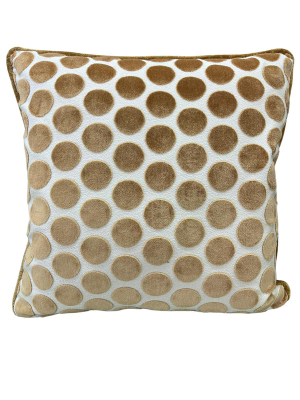 Bassett Fabric Gold Dot Pillow