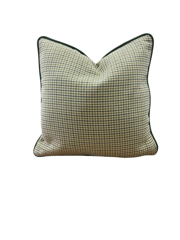 Custome Green Houndstooth Throw Pillow