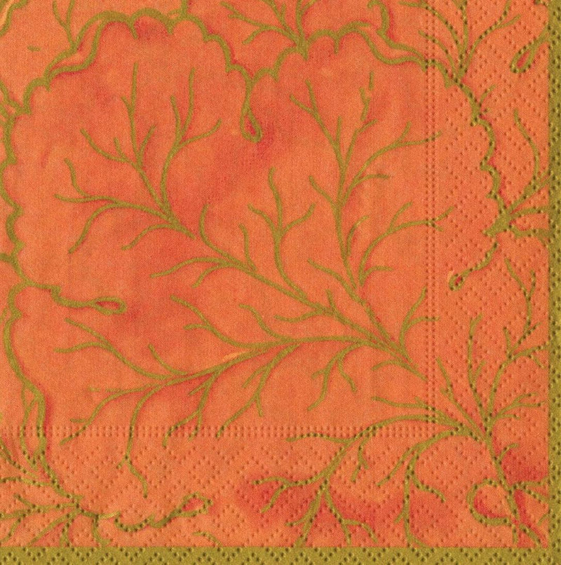 Caspari Gilded Majolica Coral