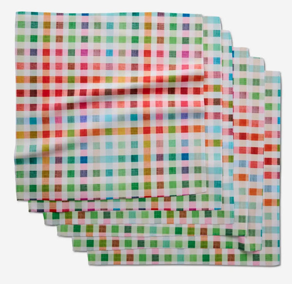 Geometry Spring Plaid Dinner Napkin Set