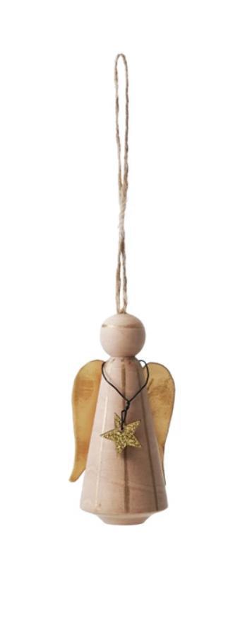 Pine Wood & Metal Wire Angel