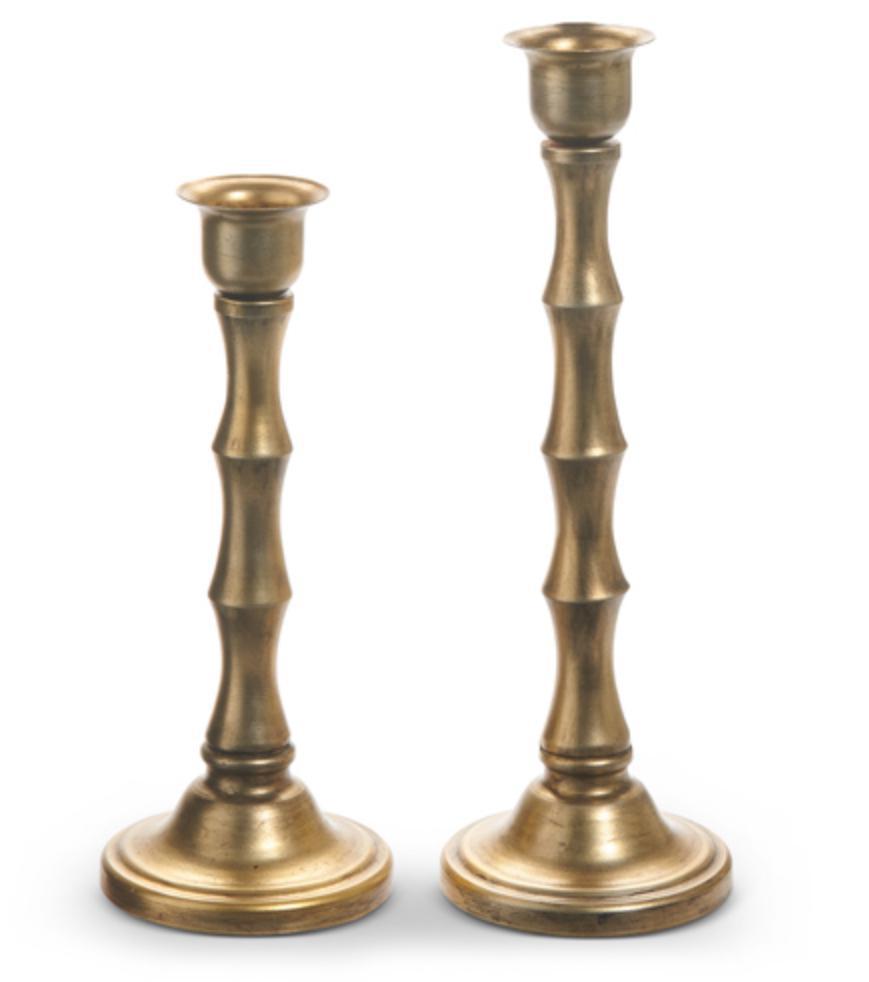 Gold Metal Taper Candle Stick - Thumbnail 2
