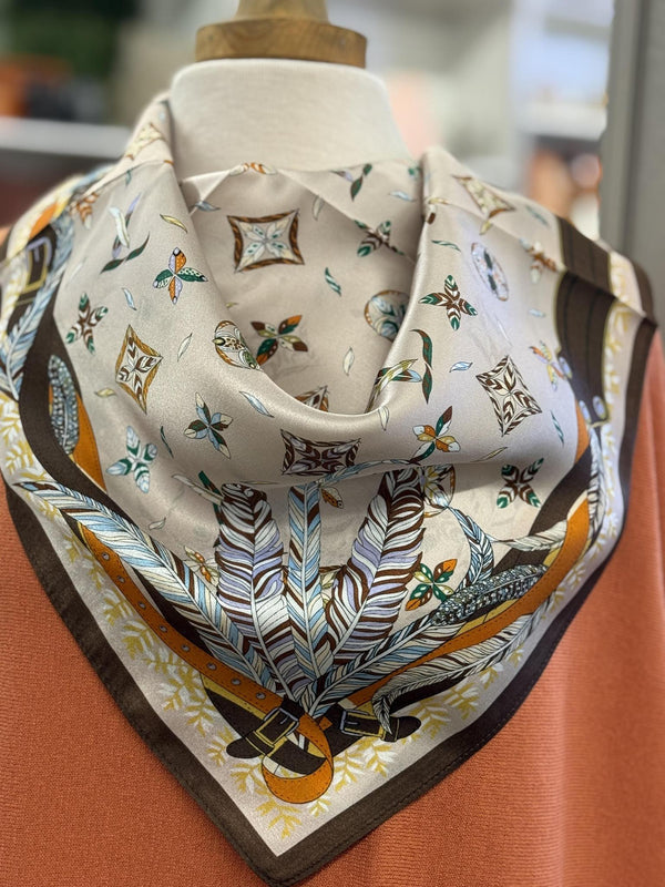 Brown Silk Scarf