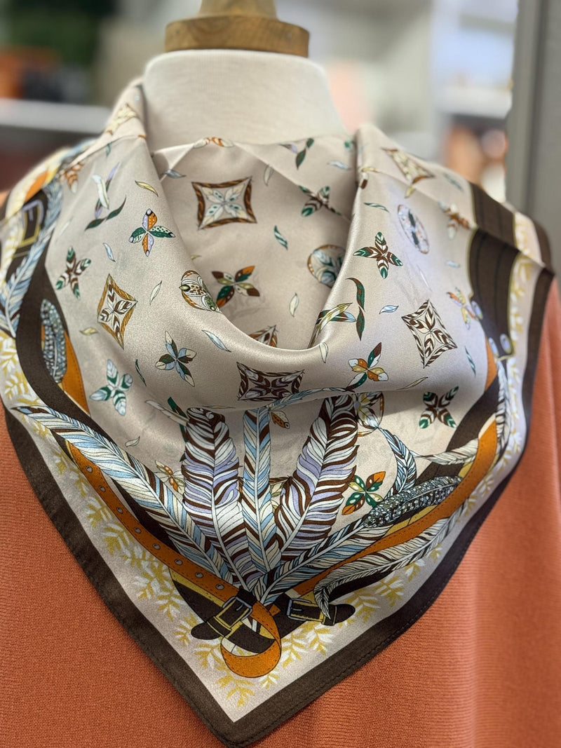 Brown Silk Scarf