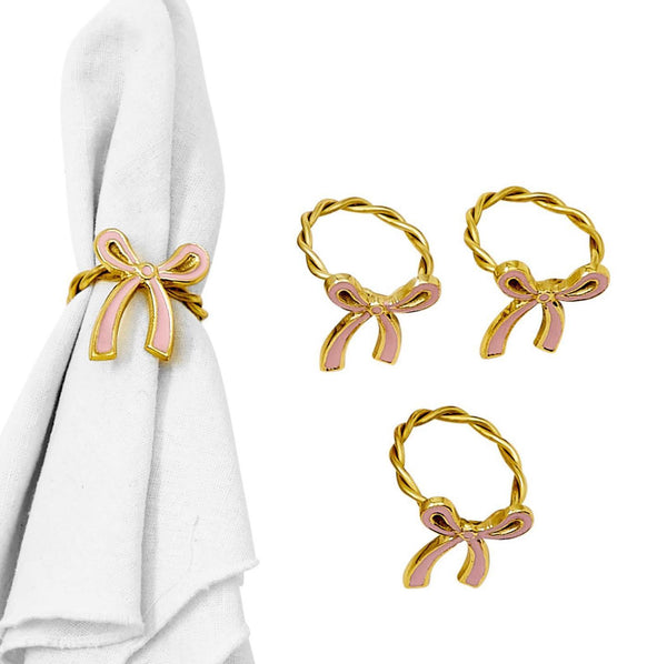 Bow Napkin Rings S/4