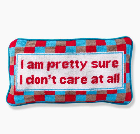 Don’t Care Needlepoint Pillow - Thumbnail 2