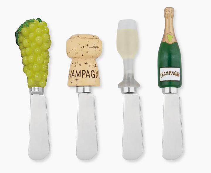 Champagne Cork Resin Cheese Spreader