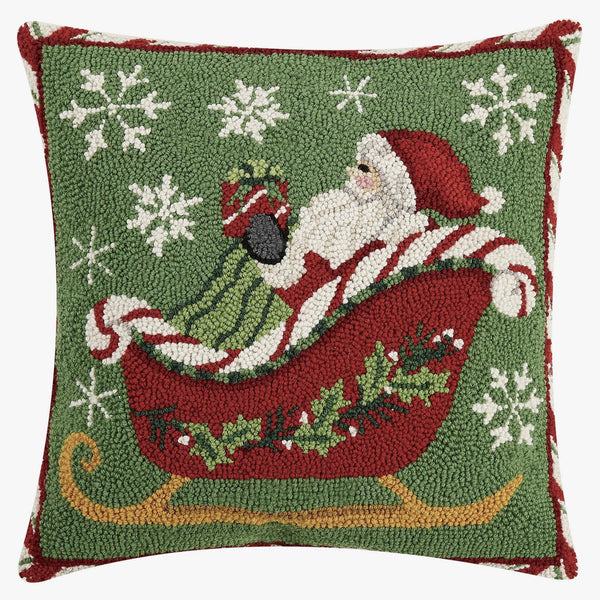 Santa Sleigh Hook Pillow