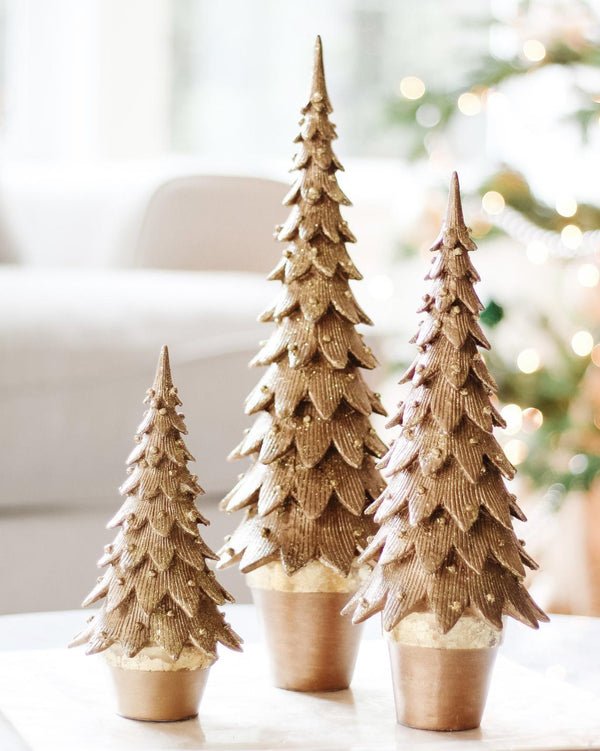 Tannenbaum Cone Tree Gold