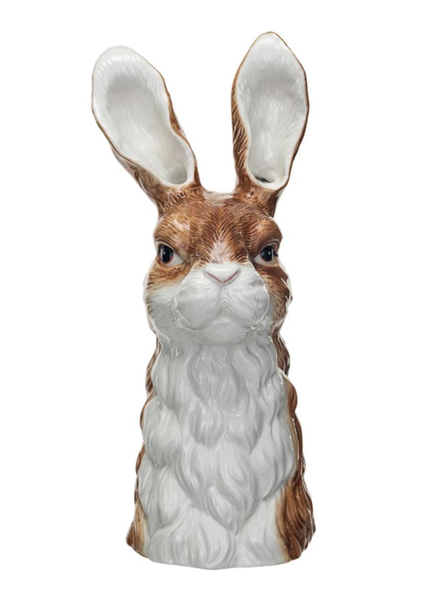 Stoneware Rabbit Vase