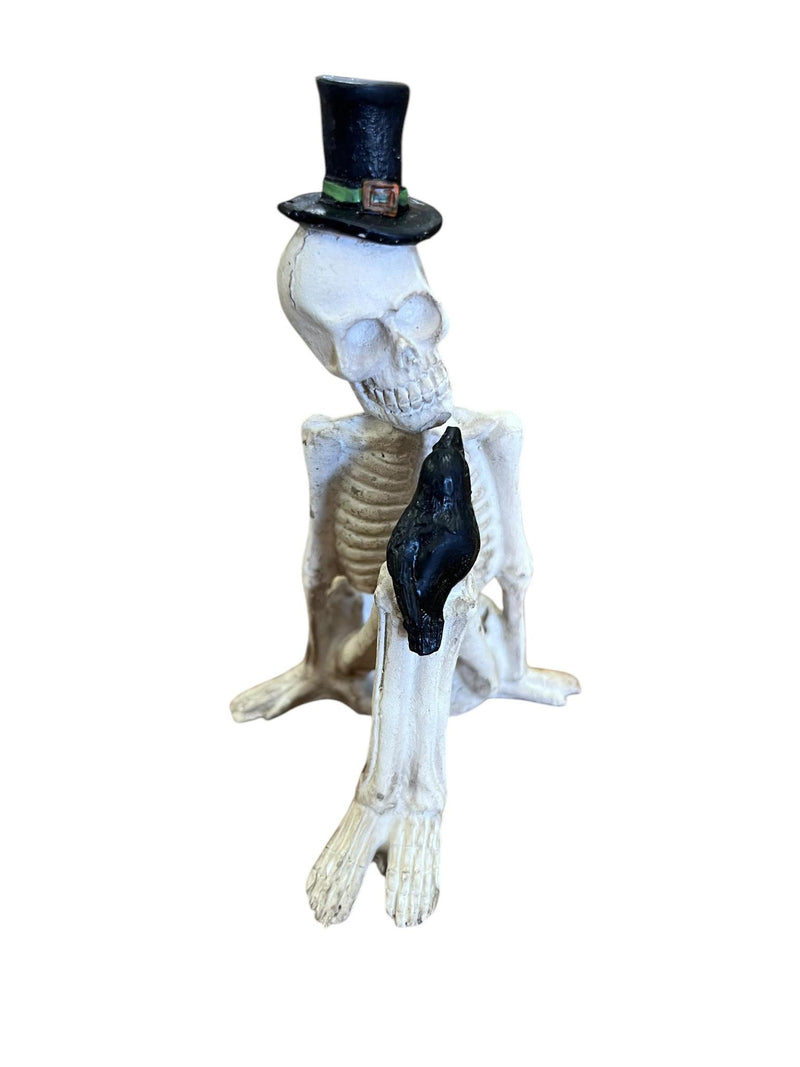 Sitting Skeleton w/Top Hat