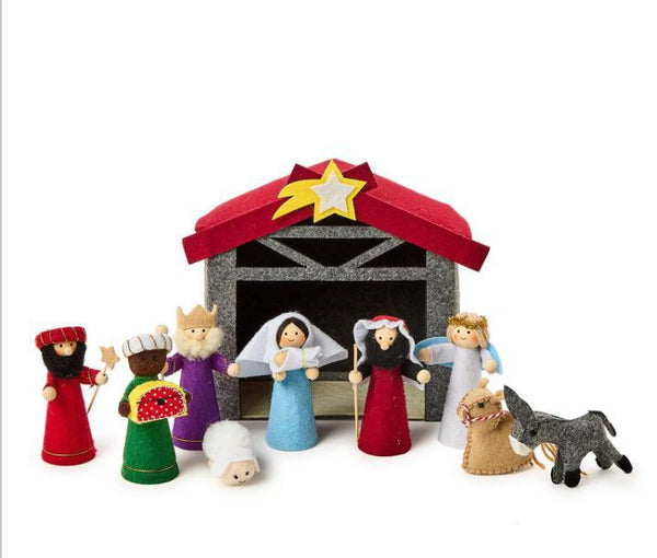 10 Pc Felt Nativity Set