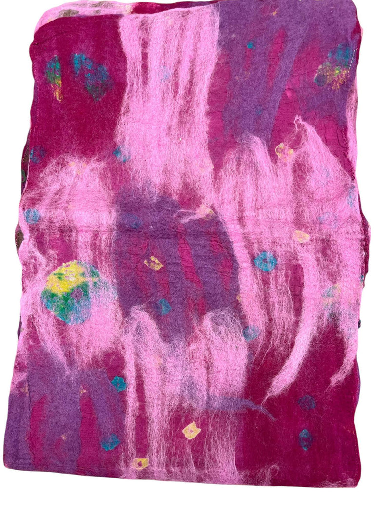 Felted Wool & Silk Scarf