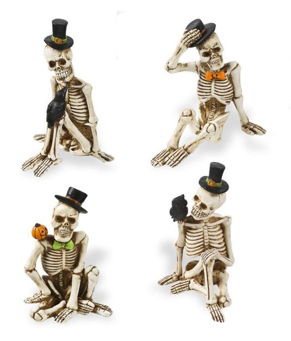 Sitting Skeleton w/Top Hat