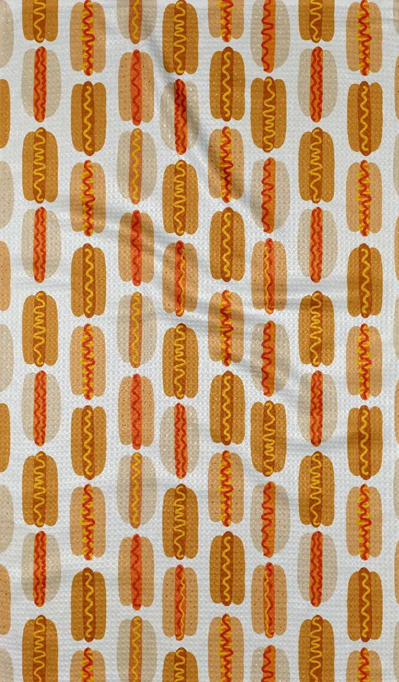 Geometry Hot Dogs of Summer Kitchen Towel