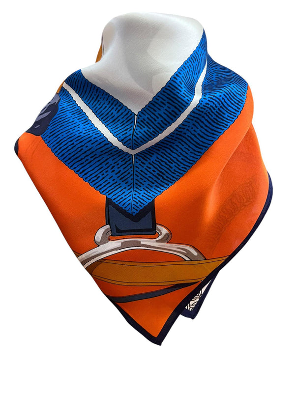 Orange Belt Silk Scarf