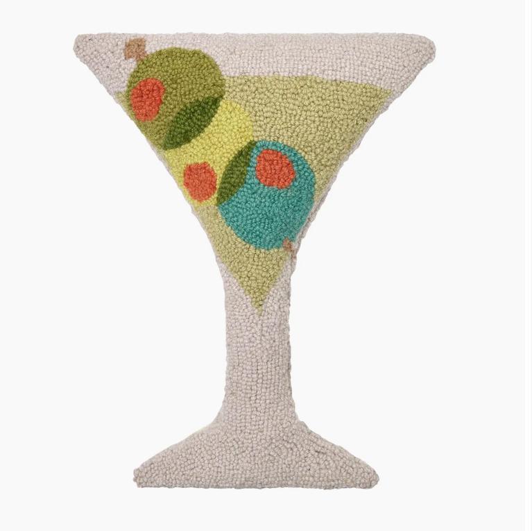 Martini Glass Hook Pillow