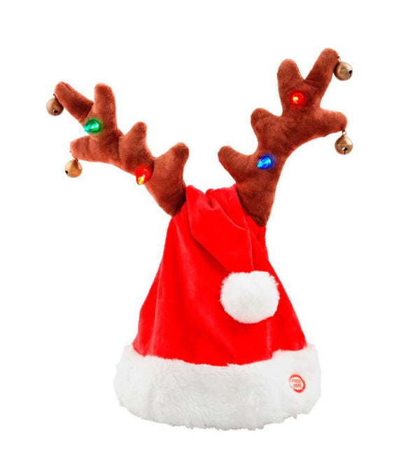 Singing Santa Deer Hat