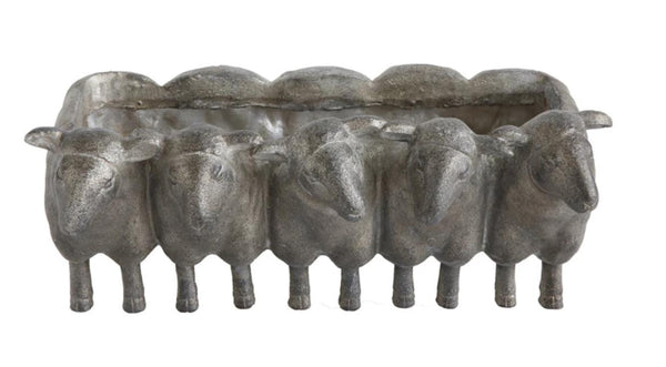Sheep Planter Distressed Iron
