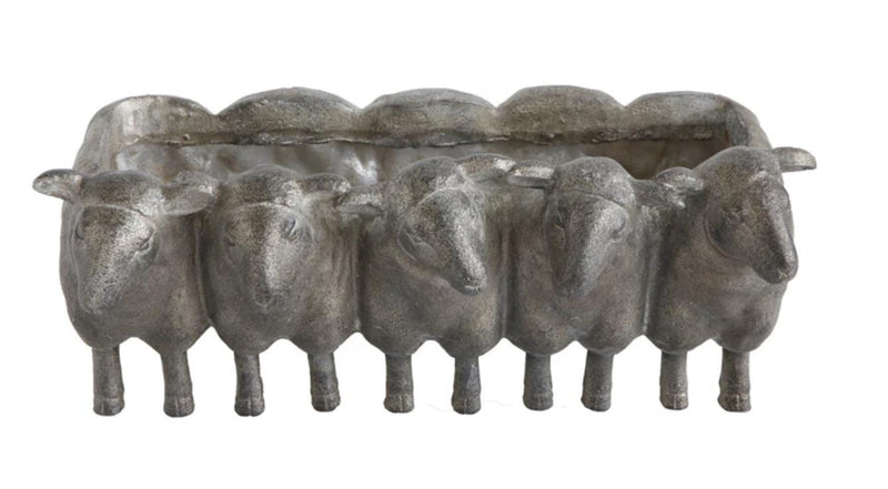 Sheep Planter Distressed Iron