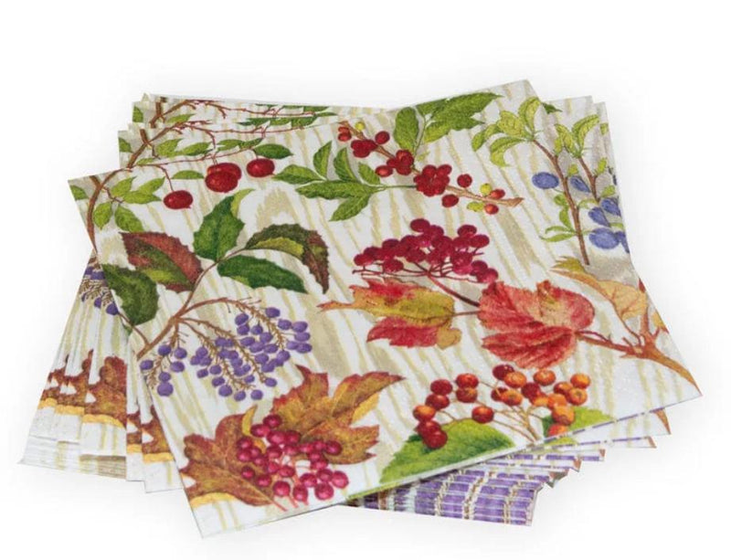 Caspari Berry Botanical Taupe