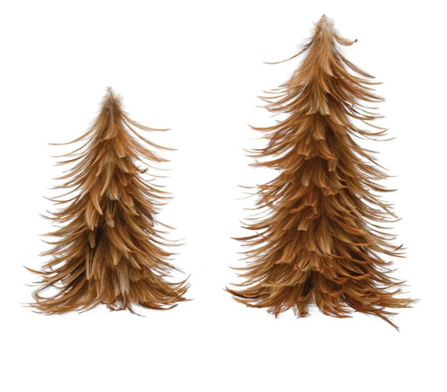Festive Brown Feather Trees