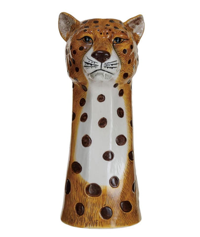 Stoneware Cheetah Vase