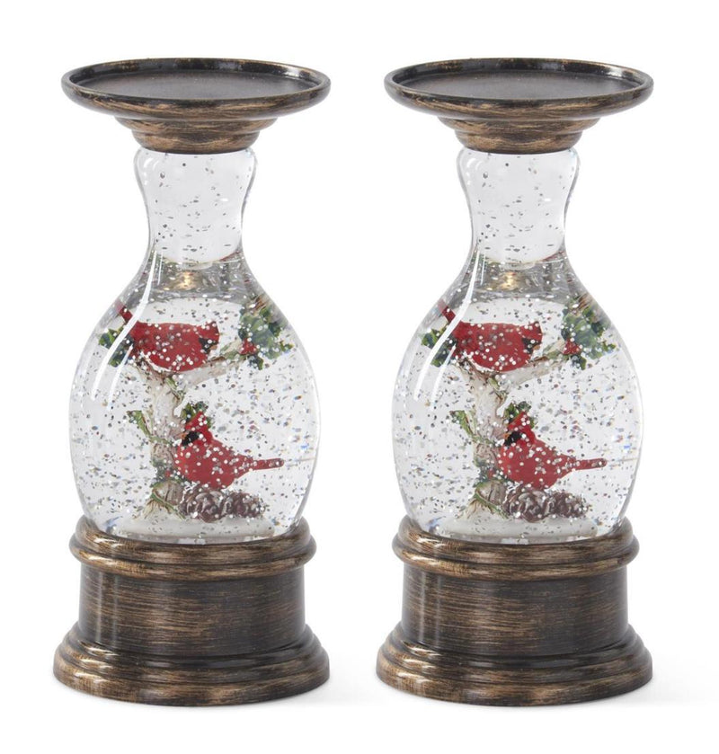 Copper Water Spinning Cardinal Candleholder