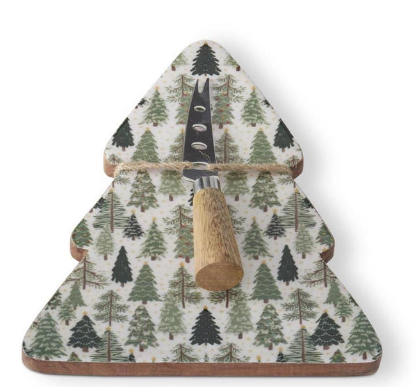 Christmas Tree Wood/Enameled Tree Serving Plate