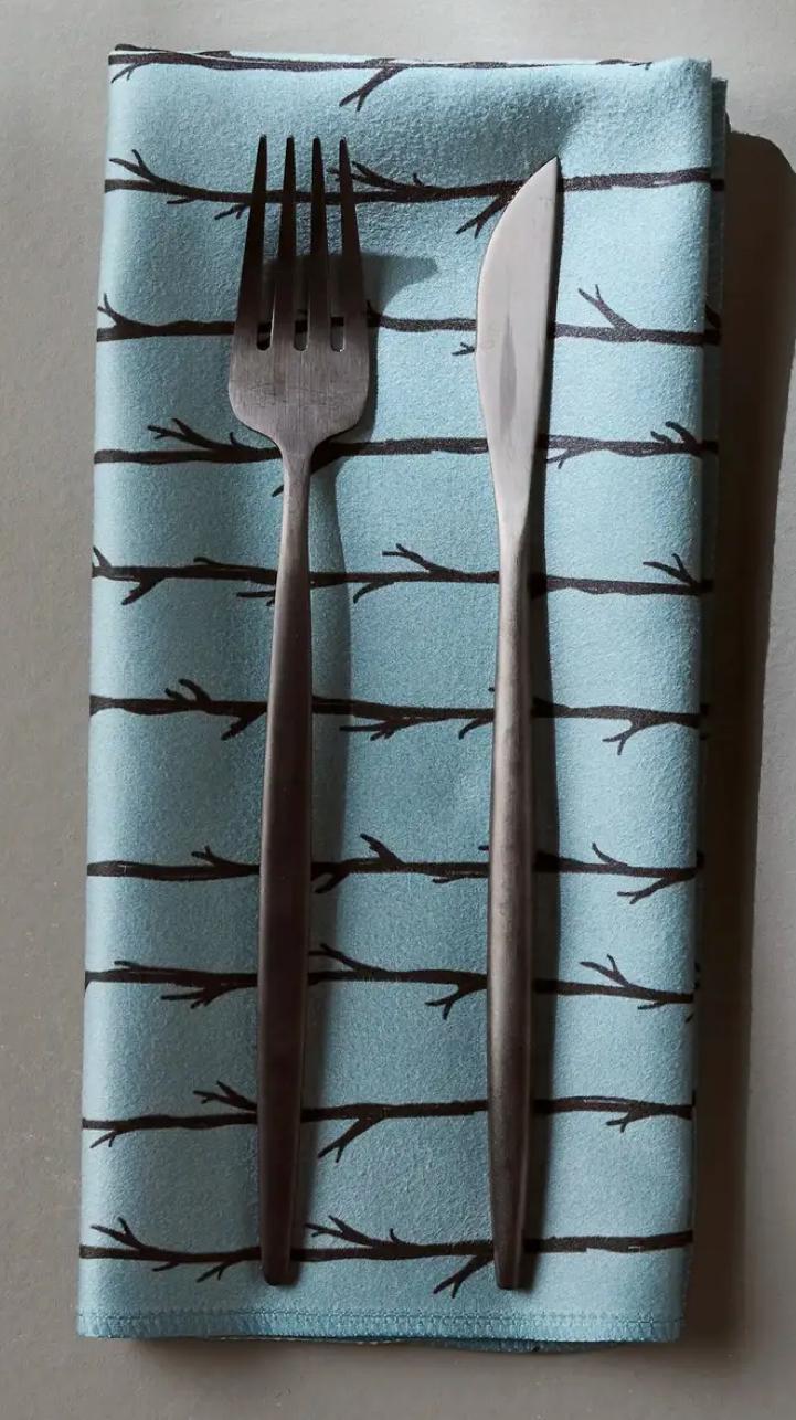 Geometry Branch Stripes Dinner Napkin