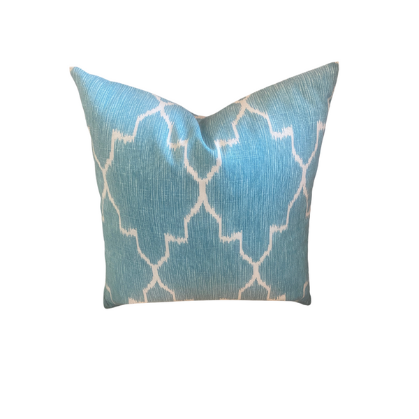 Teal Geometric Custom Pillow