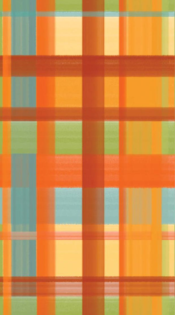 Fall Plaid Linen Feel Paper Dinner Napkin