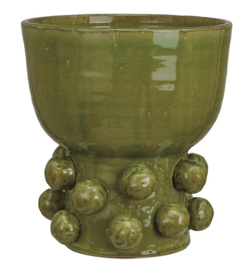Terracotta Vase w/Raised Dots