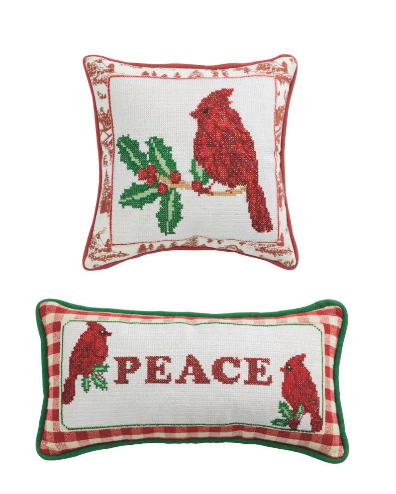 Cardinal Needlepoint Pillow