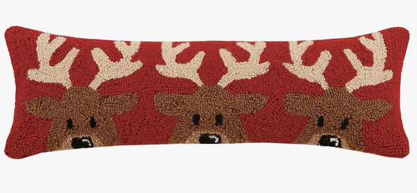 Reindeer Trio Hook Pillow