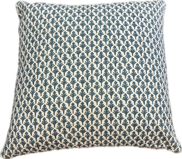 Custom Blue & White Pattern Pillow