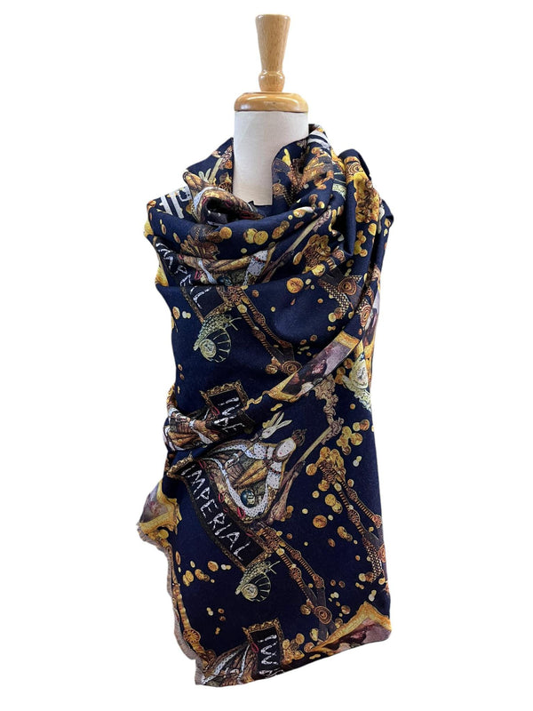 Navy Imperial Wrap/Scarf