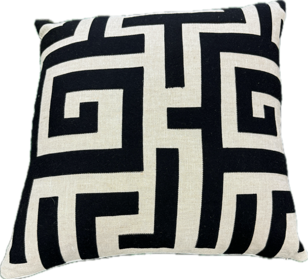 Black and Tan Appliqued Custom Pillow