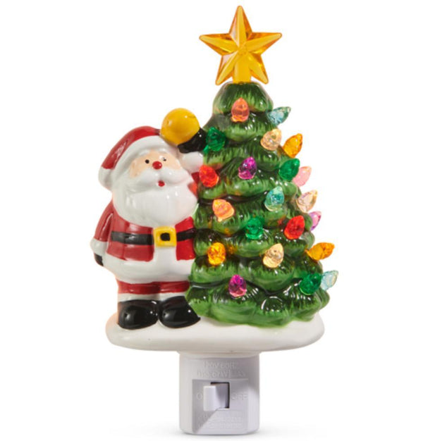 Santa with Tree Night Light